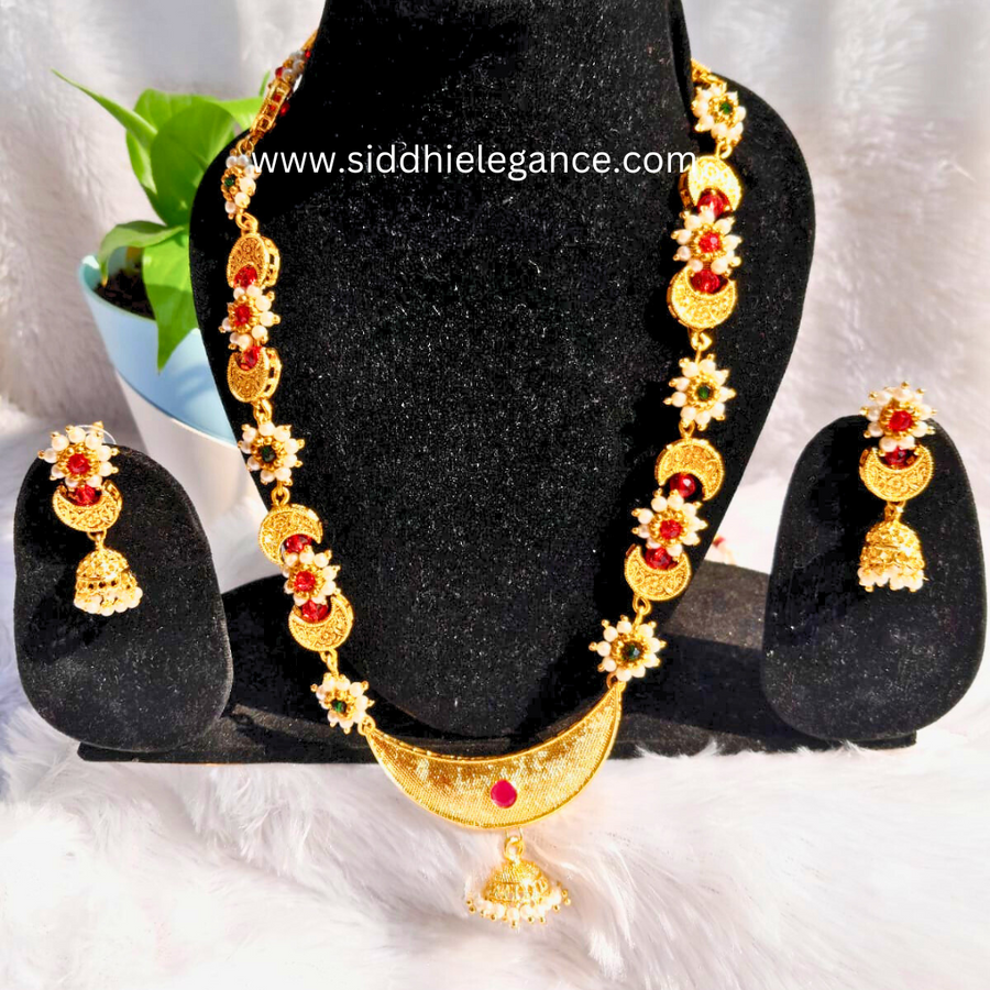 long chandrakor necklace