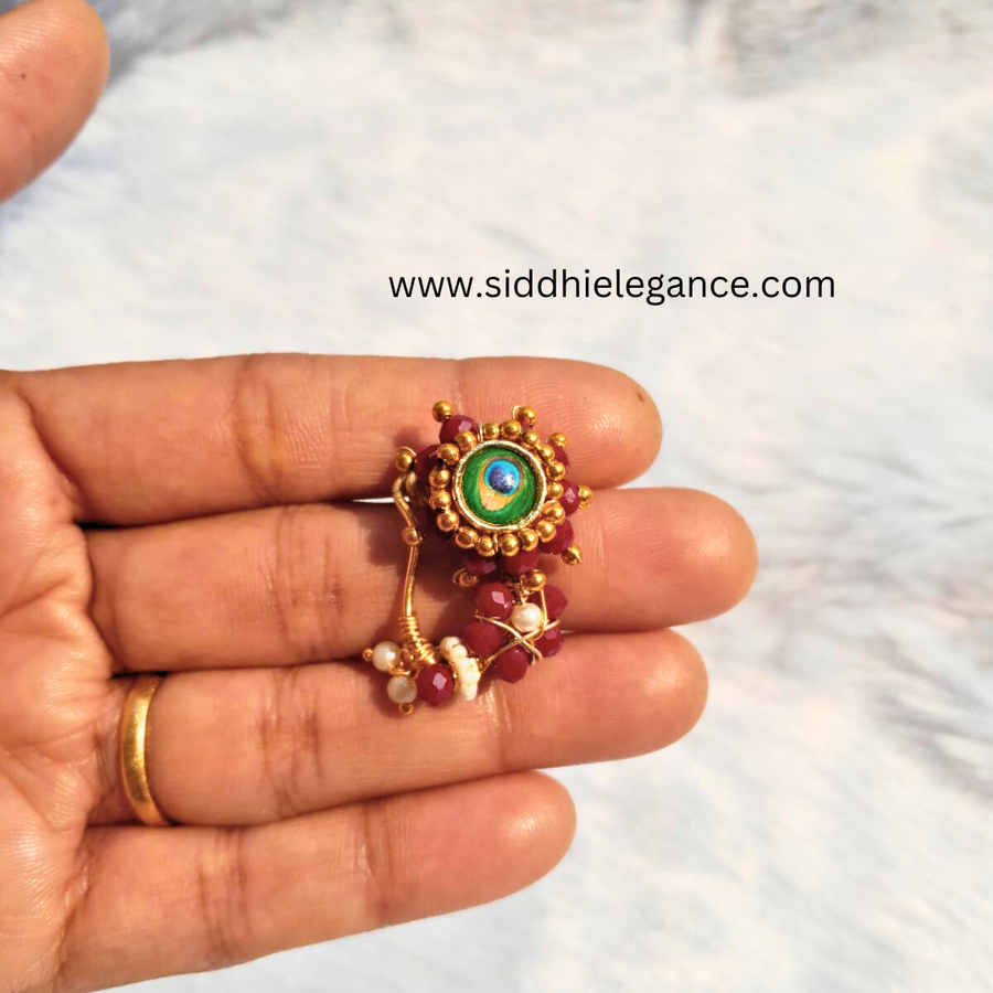 red crystal bead mayur nath